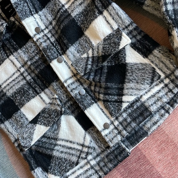 Cotton On Soft Fuzz Textured Plaid Jacket - Picture 8 of 12